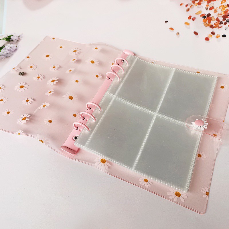 Giá Đỡ Ảnh/ Album Ảnh Hình Hoa Cúc 6 Lỗ Kiểu Hàn Quốc DIY