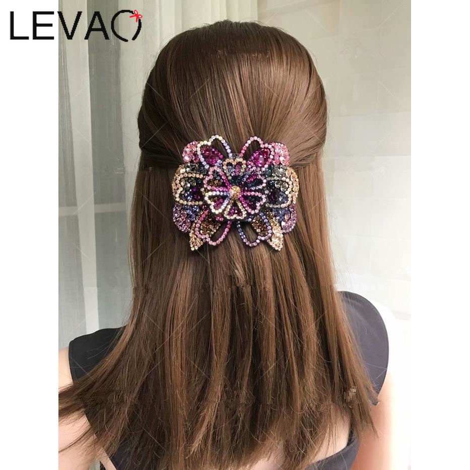 1 Kẹp Tóc Hình Hoa Đính Đá Thời Trang Sang Trọng Cho Nữ