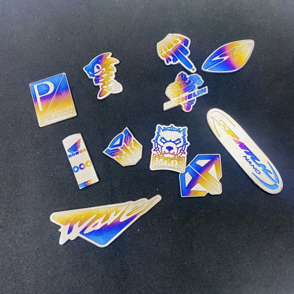 Log titan tem dán SPARK NANO thích hợp dán baga, mặt nạ các dòng xe SIRIUS, EXCITER, JUPITER