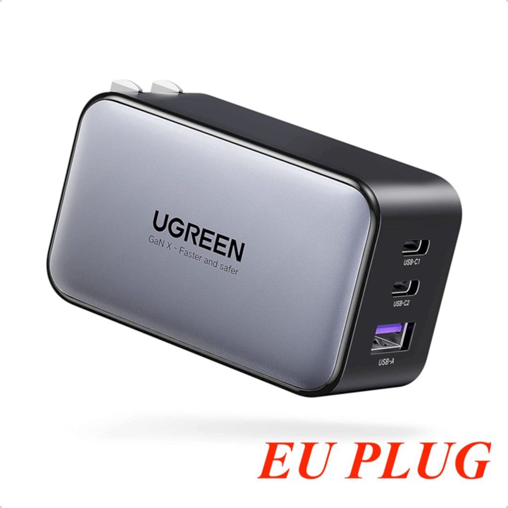 Ugreen 40795 100W 2 type c + 1 usb A Smart Charger EU Plug CD254