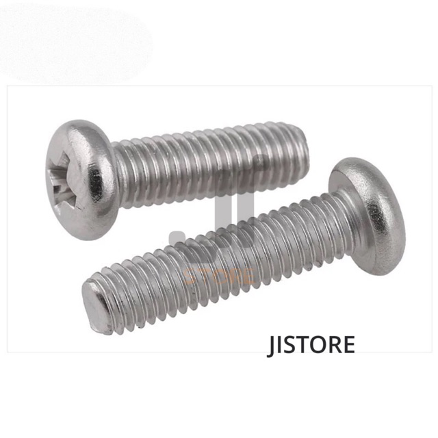 Vít PM M2/M2.5 chiều dài từ 3/4/5/6/7/8/10/12/14/16/20mm Pan head PM philips screw ISO7045 DIN7985