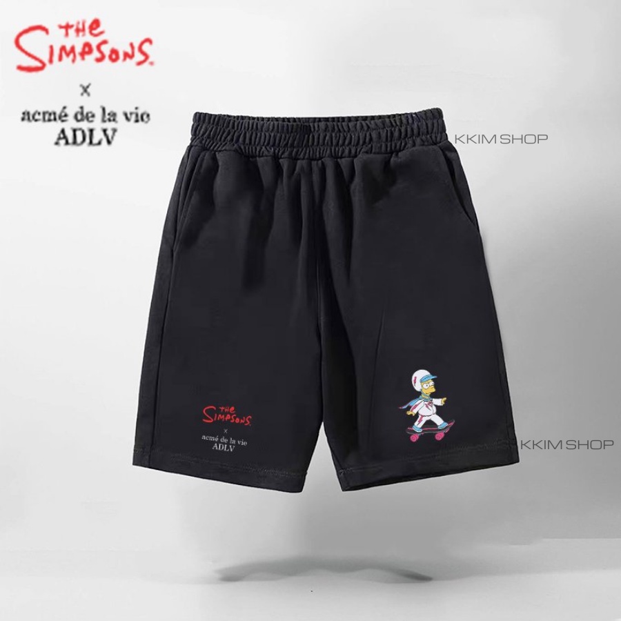 QUẦN SHORT ADLV The Simpsons Nam Nữ, quần đùi thun unisex form rộng thể thao, lửng cộc ngắn mặc nhà KKIMSHOP