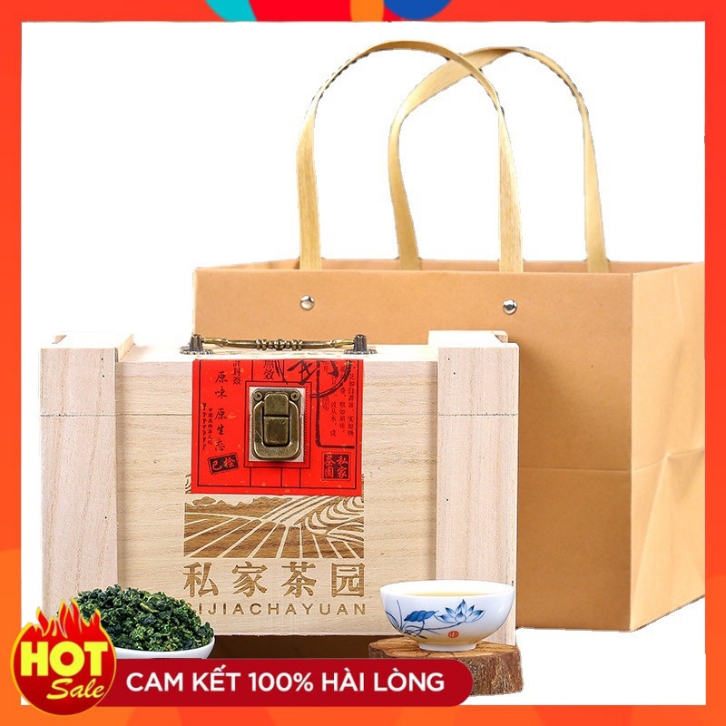 TRÀ THIẾT QUAN ÂM HẢO HẠNG 500g -HỘP GỖ SANG TRỌNG