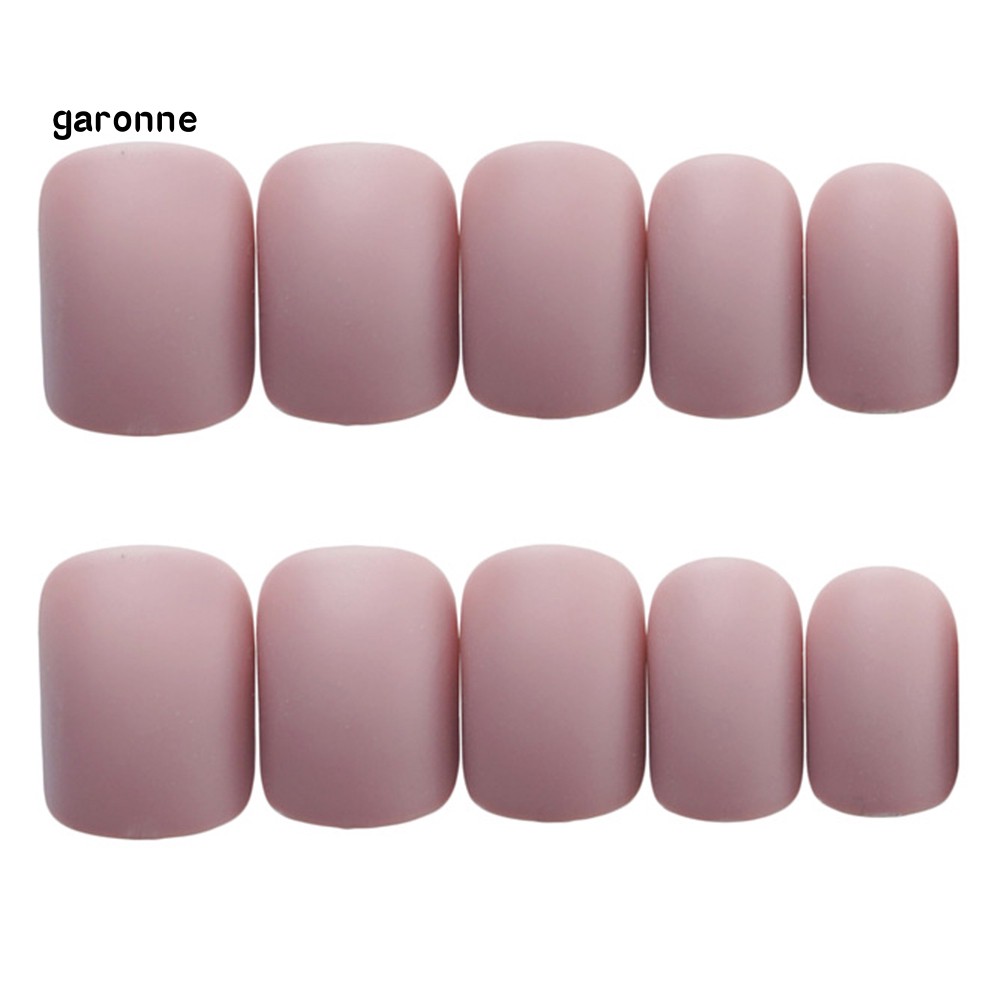 Bộ 24 móng tay làm nail giả màu lì thiết kế độc đáo cao cấp
