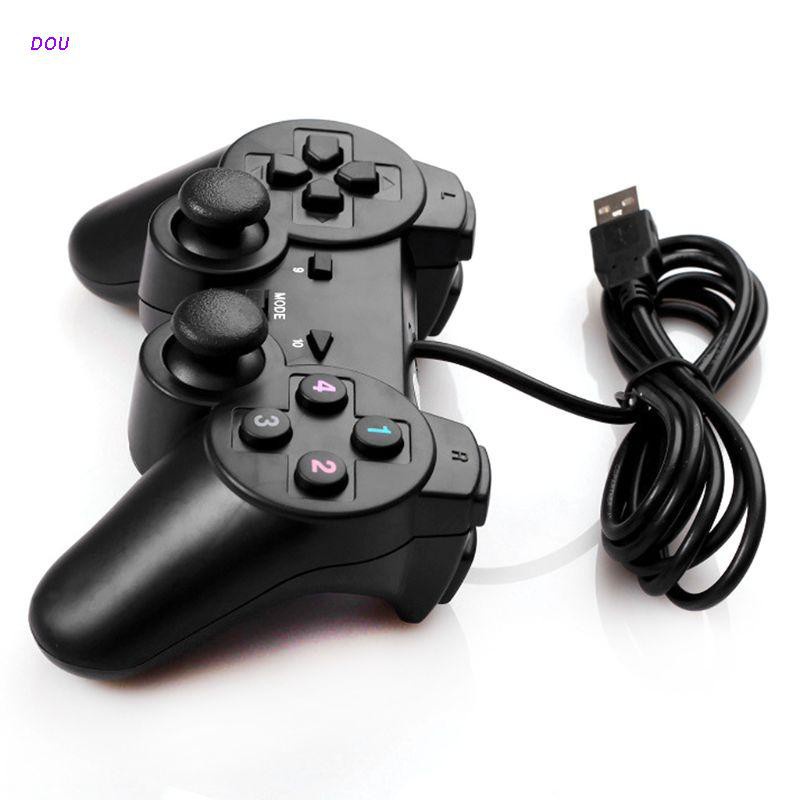 DOU Wired USB 2.0 Game Controller Gamepad Joystick Vibrating Joypad for PC Laptop Computer