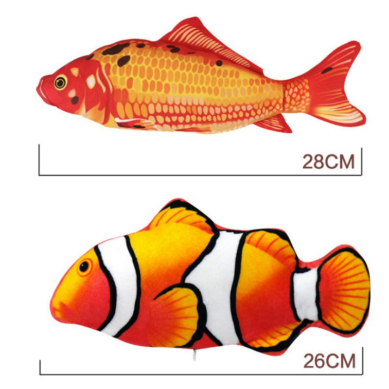 Đồ Chơi Con Cá Nhảy Múa Chạy Điện Cổng Sạc USB Cho Trẻ Em