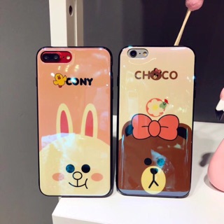 Ốp bóng xà cừ brown - cony iphone 6 plus / 7 plus / iphone X