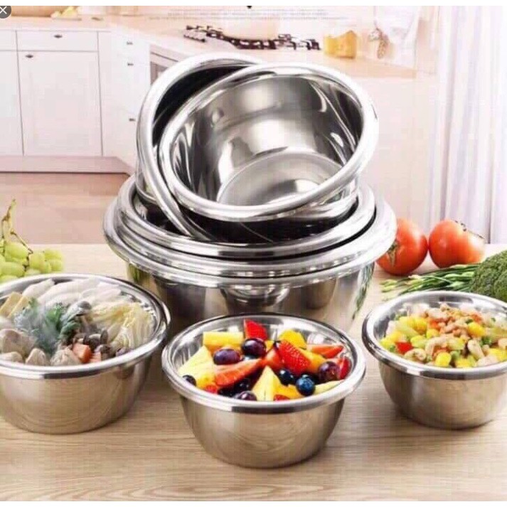 SET 5 RỔ CHẬU INOX ĐA NĂNG