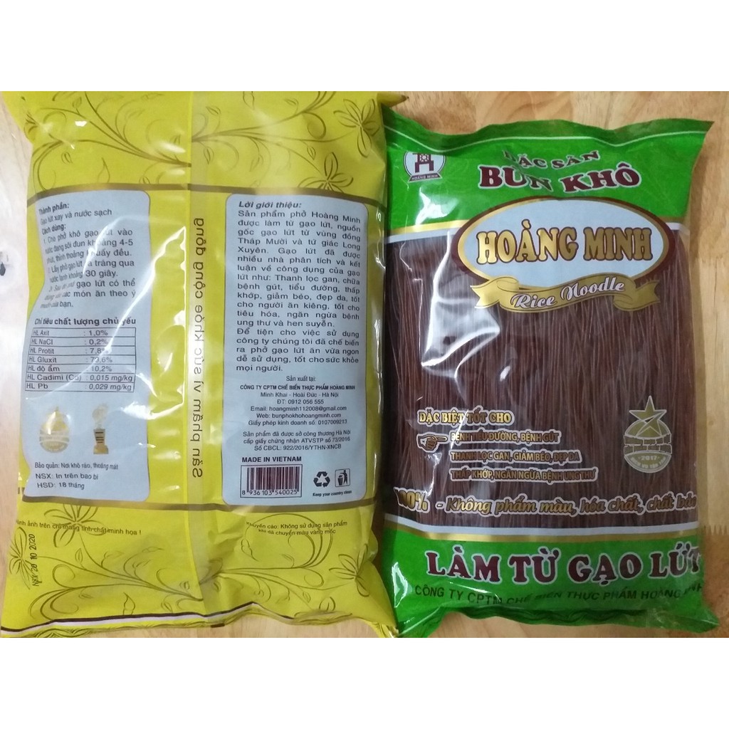 Combo 500gr Bún gạo lứt Hoàng Minh + 500gr Phở gạo lứt Hoàng Minh/CAM KẾT RẺ NHẤT SHOPEE | BigBuy360 - bigbuy360.vn