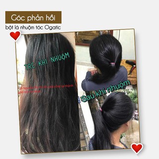 [Rẻ Vô Địch] COMBO 2 HỘP BỘT LÁ NHUỘM TÓC OGATIC ( TẶNG KÈM 1 LƯỢC NHUỘM 20K )