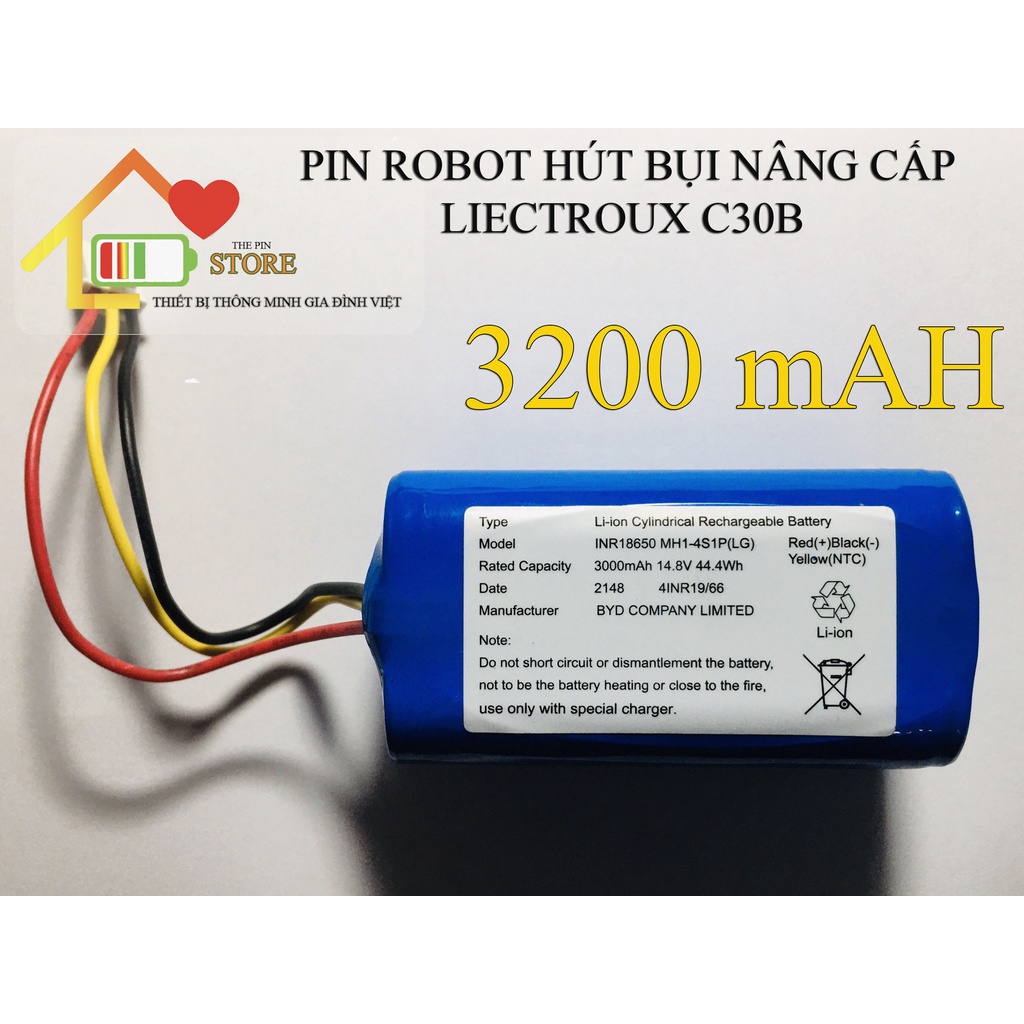 PIN ROBOT HÚT BỤI LIECTROUX C30B CHÍNH HÃNG NÂNG CẤP ( DUNG LƯỢNG CAO 3200 mAH)