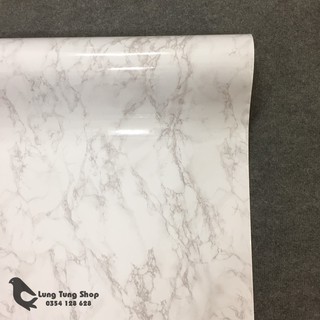 Decal đá hoa cương màu trắng ( vân nhỏ ) - giấy dán tường dán bàn tủ có sẵn keo ( khổ 1,2m )