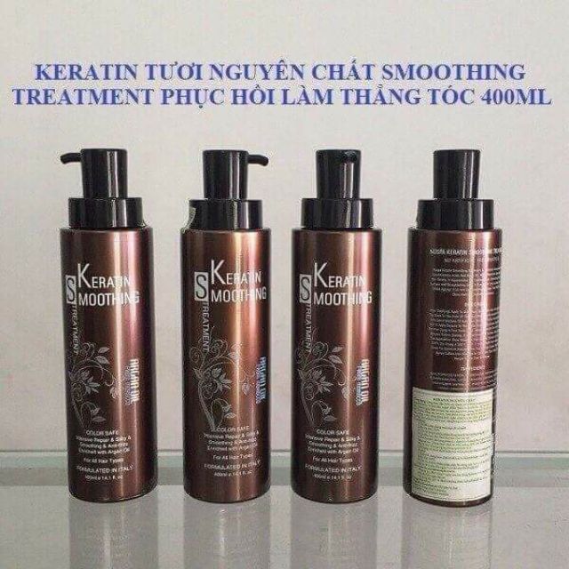 KERATIN TƯƠI NGUYÊN CHẤT SMOOTHING TREAMENT PHỤC HỒI LÀM THẲNG TÓC NÁT HIỆU QUẢ KHÔNG  CAY MẮT