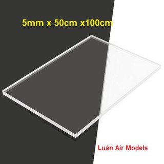 5mm 50x100cm Tấm nhựa mica cứng trong suốt làm hồ cá, chắn giọt bắn, hộp kính, đồ chơi, trang trí,cắt theo y/c (VA168