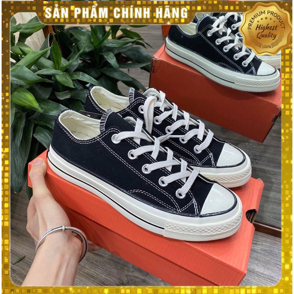 [Free ship + ảnh thật ] Giày Thể Thao Sneaker Cv đen Cổ thấp 1.1