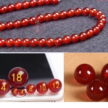 2/5 viên đá mã não đỏ size 8-10mm