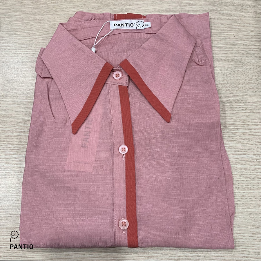 Áo sơ mi dài tay dáng suông cổ đức FAS52484 - PANTIO