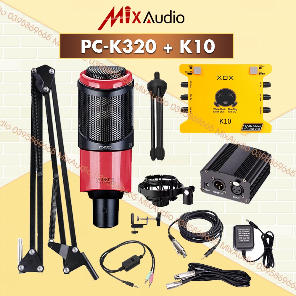 Combo Mic Thu Âm TAKSTAR PC K320, Sound card K10, Micro chuyên nghiệp thumbnail