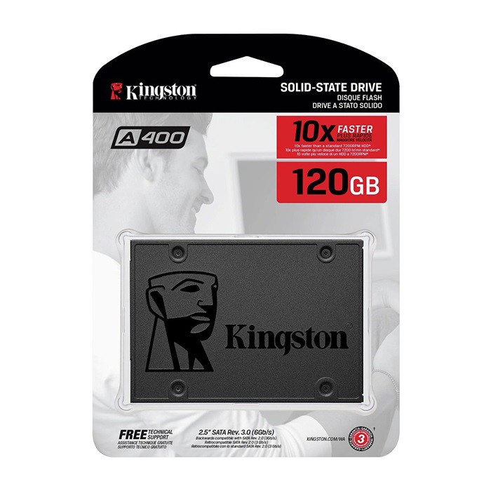 Ổ cứng SSD Kingston 120G SA400S37 có hỗ trợ cài đặt sẵn Windows 10