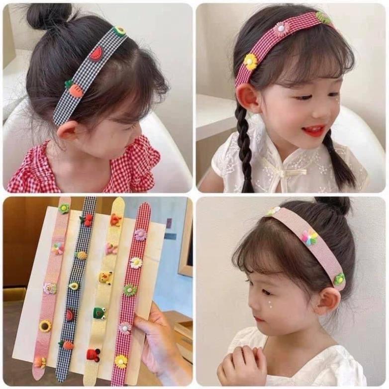 [ Free Ship ❤️] Bờm tóc dán gấp gọn trẻ em_ băng đô dán tóc hoa trẻ em - Gia dụng Mai Chi