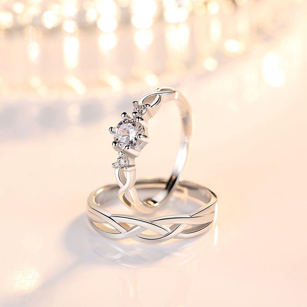 Bộ 2 Nhẫn Cặp Tình Nhân Thiết Kế Độc Đáo Cho Cặp Đôi|Áo Sơ Mi Trắng Thiết Kế Hở Thời Trang Cho Nam Nữ|Bông Tai Mạ Vàng