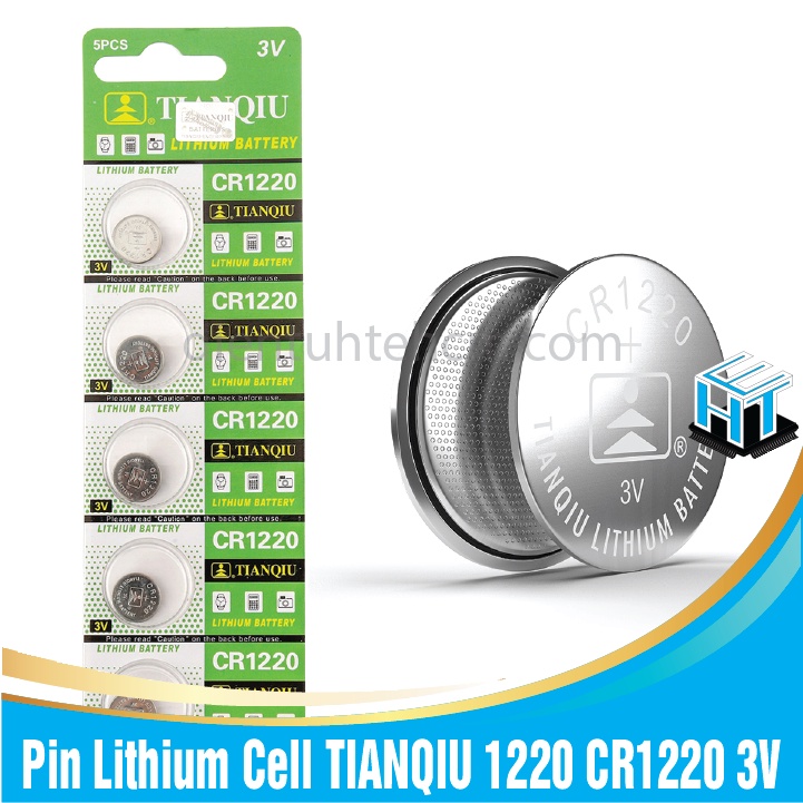 Pin Lithium Cell TIANQIU 1220 CR1220 3V (Trong vỉ)