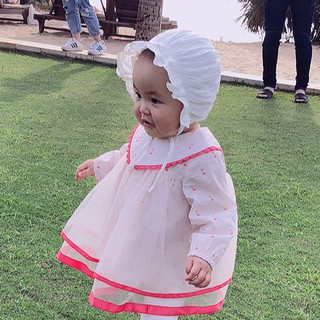 Mũ nón bèo trắng cho bé gái (0-15 tháng)