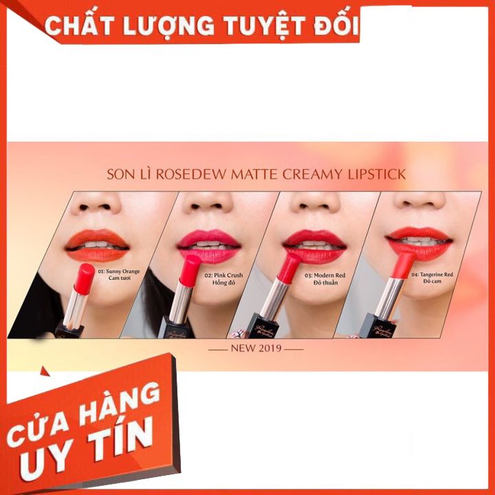 Son lì Beauskin Rosedew Matte Creamy Hàn Quốc  -chất son lỳ dưỡng môi lâu phai [Có 4 sang chảnh màu cho bạn lựa chọn)✨✨✨