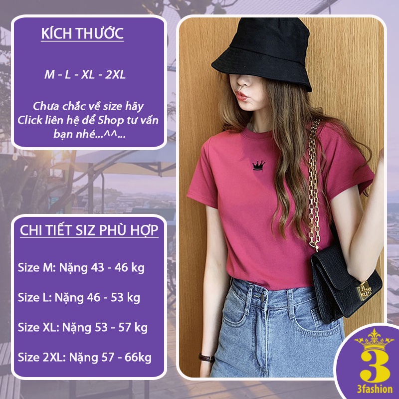 Áo Thun Nữ Tay Ngắn Cổ Tròn Vải Thun Mềm Mát Tôn Dáng Thiết Kế Trẻ Trung - MSP T04