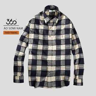 Áo sơ mi nam 360 BOUTIQUE họa tiết caro dài tay công sở - SKDTK103