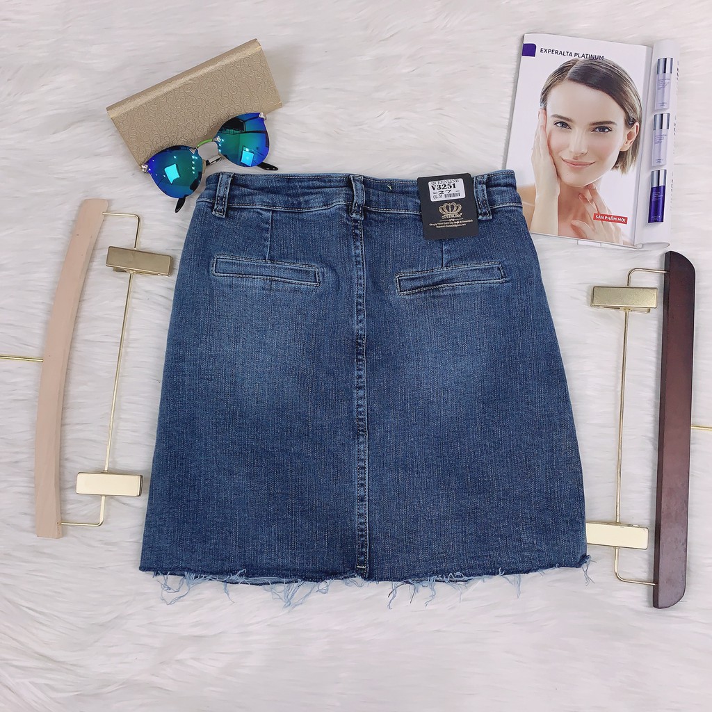 [HÀNG CAO CẤP] Váy Jean nữ túi trước xanh V3251 [MPVC] | BigBuy360 - bigbuy360.vn