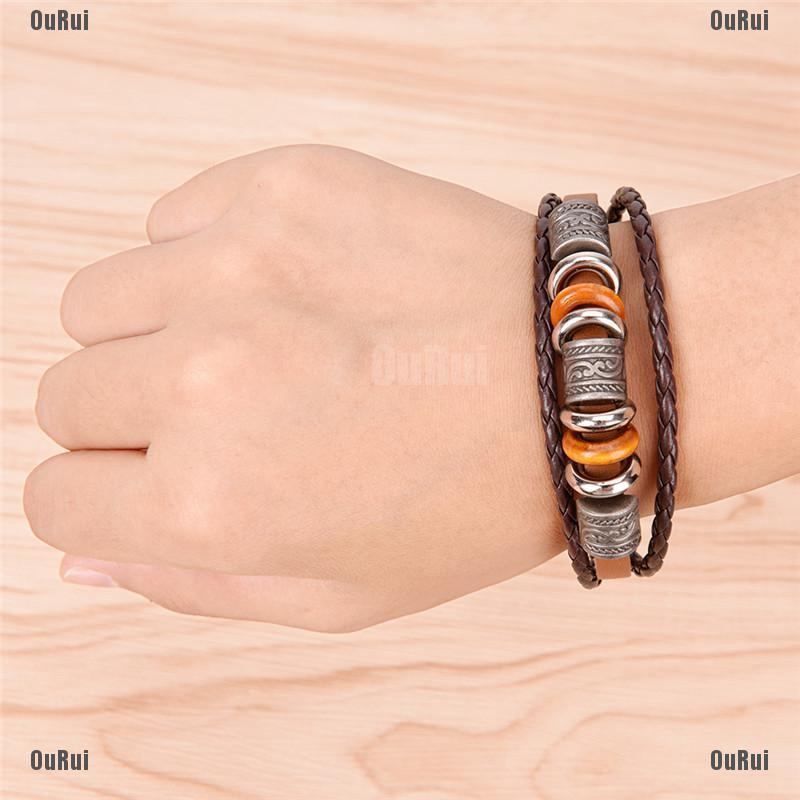 Vòng Tay Da Nâu Thời Trang Cá Tính Cho Nam