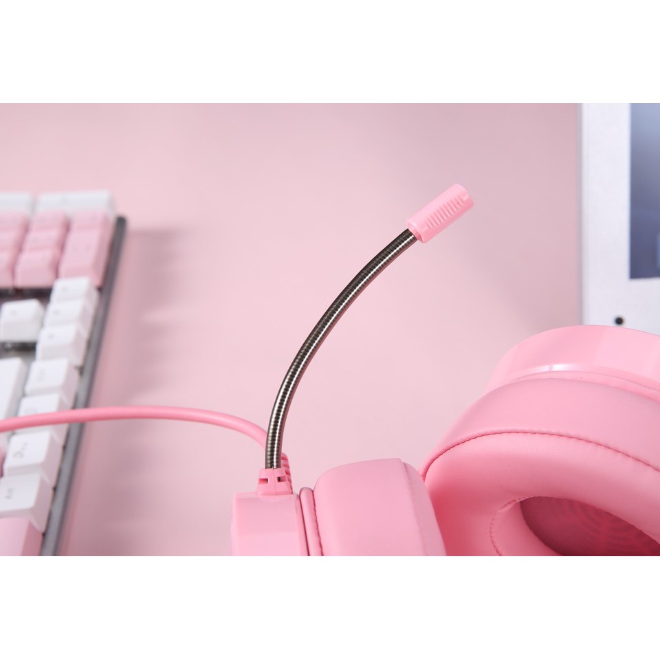 Tai nghe DareU EH722s Magic Queen 7.1 USB (Màu Hồng) - Hàng chính hãng BH 1 năm