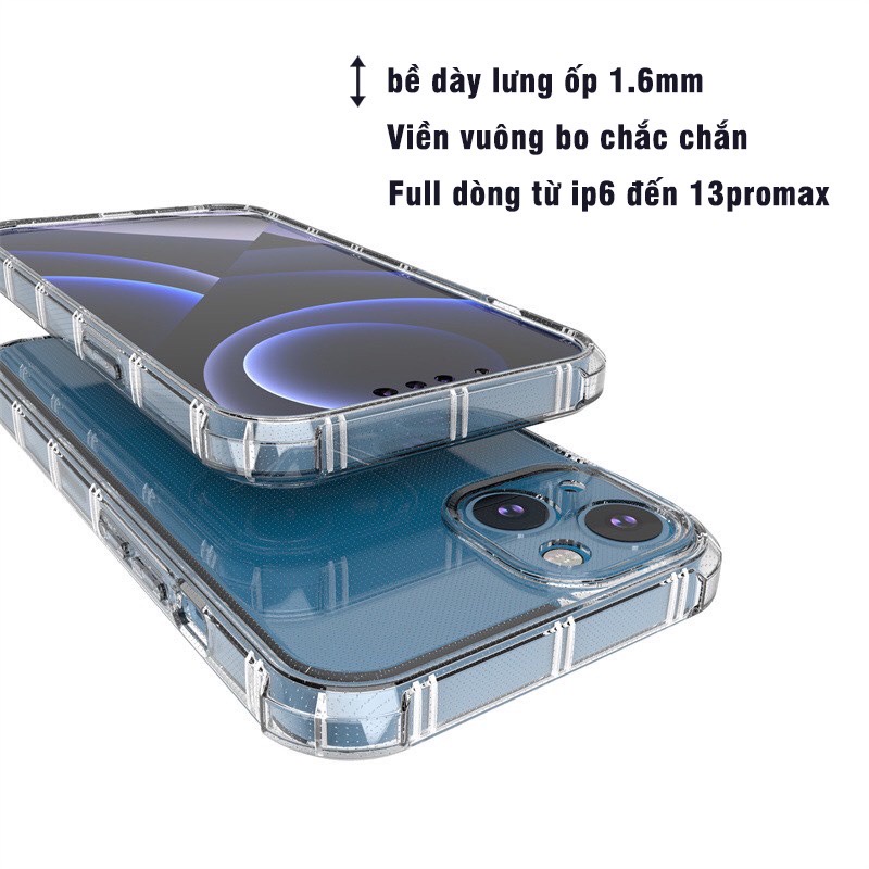 [ Loại Dày Đẹp ] Ốp silicon Dẻo Chống Sốc Bảo Vệ Camera cho iPhone Từ 7phus Tới 13promax