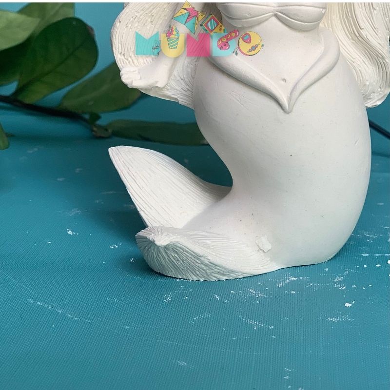 Tượng tô màu (có màu cọ) cao cấp size XXL TIÊN CÁ, tượng thạch cao MUNDO