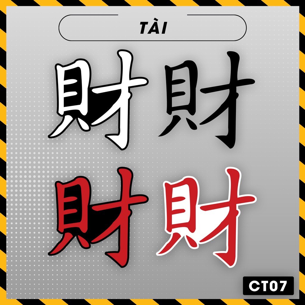 Tem chữ Tàu dán Xe Máy , Decal Chữ Tàu Dán xe Máy Cáo cấp