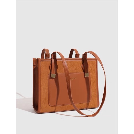 Túi xách nữ Fashion &amp; bags phối da lộn thời trang form đẹp