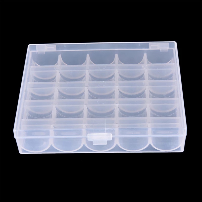 Hộp Nhựa 25 Cuộn Chỉ May Vá