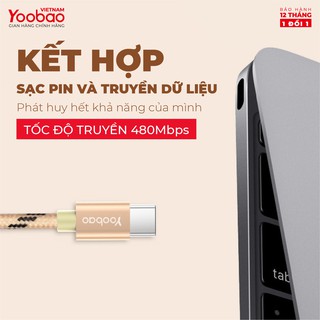 DÂY SẠC USB TYPE C VỎ BỌC DÙ YOOBAO YB-415C