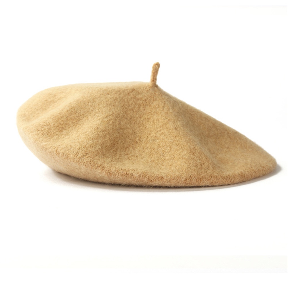 Mũ Beret Màu Trơn Giữ Ấm Mùa Đông Thời Trang Cho Nữ