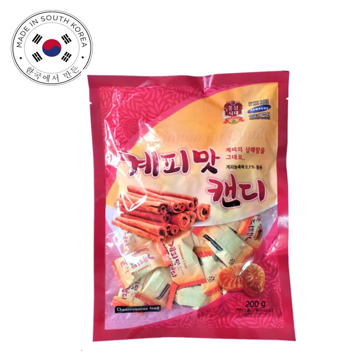 Kẹo Quế Cứng Hàn Quốc Gói 200g - Cheonnyeonae Food