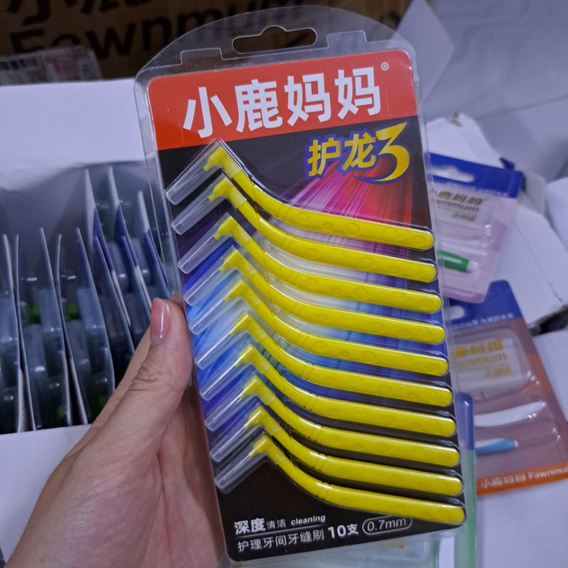 Fawnmum - Bàn chải kẻ răng, tăm chổi dành cho niềng răng