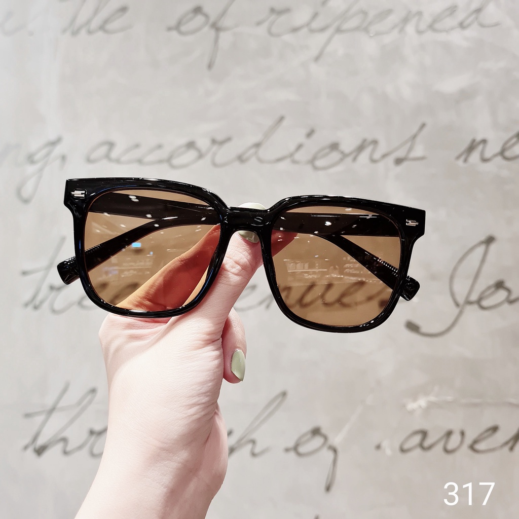 Kính mát nam nữ LILYEYEWEAR mắt vuông to chống UV400 chống bụi đi đường màu sắc thời trang hè kc317