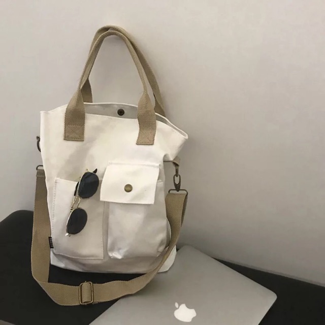 Túi tote cavas bigsize (có sẵn hình thật)
