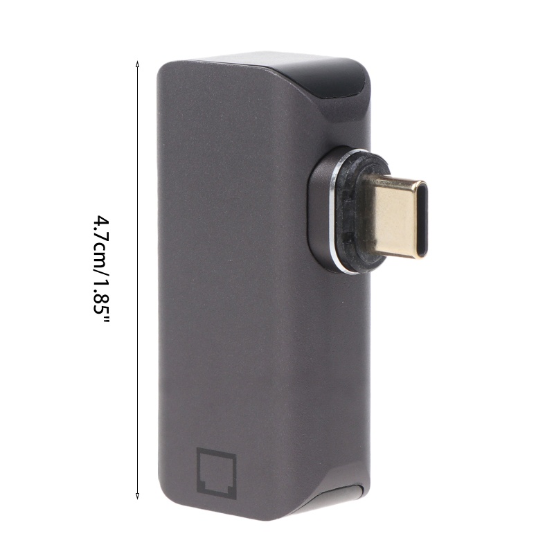 Đầu Chuyển Đổi Từ Tính USB-C Type C Sang Ethernet LAN RJ45 90 Độ Chuyên Dụng