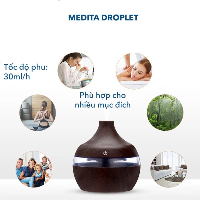 Máy Xông Tinh Dầu Phòng Ngủ Máy Khuếch Tán Tinh Dầu Phun Sương Toả Hương Tạo Ẩm Thơm Mát Phòng Và Đuổi Muỗi