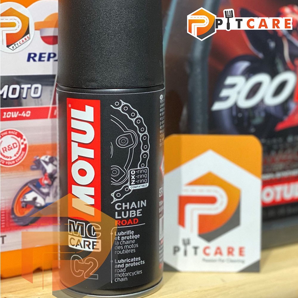 Xịt Dưỡng Sên Motul Chain Lube Road C2 150ml Hàng Nhập Khẩu Nhỏ Gọn Dùng Cho Xe Máy