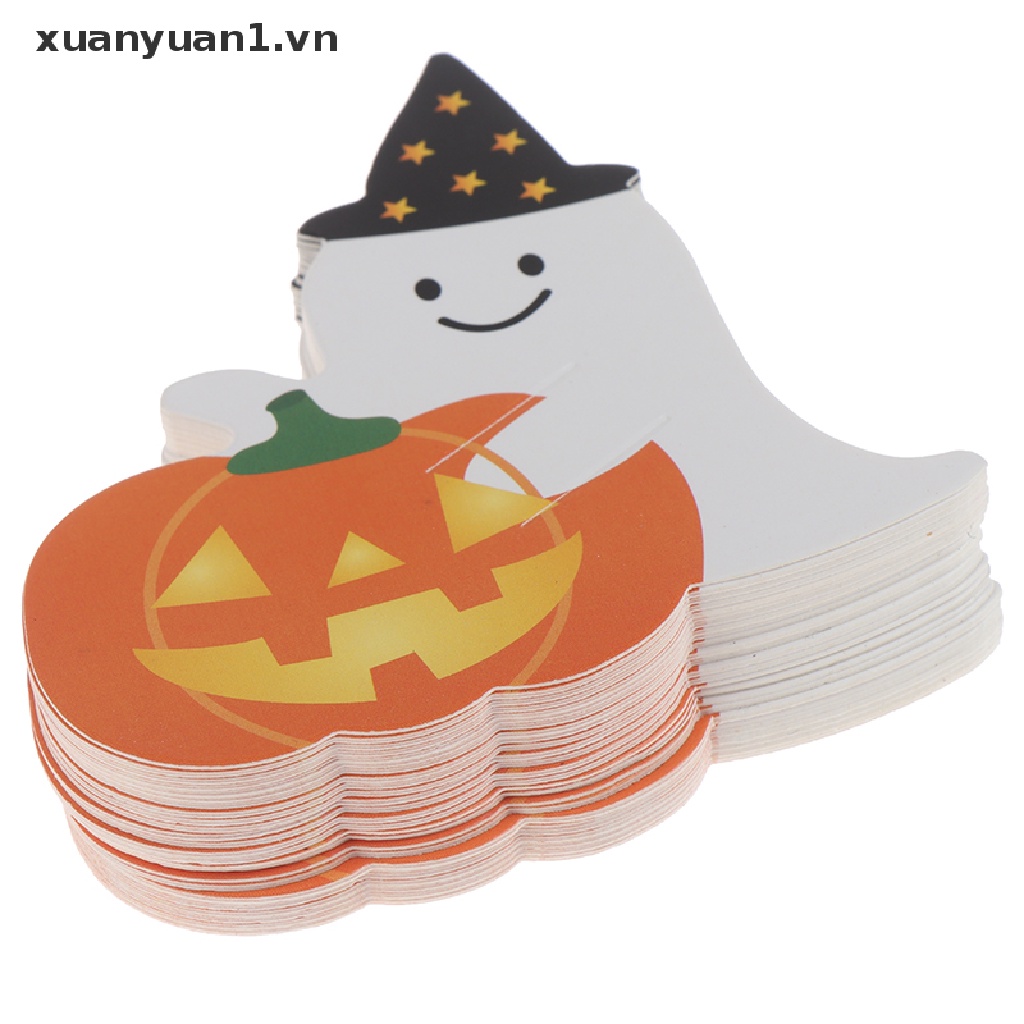 Set 50 Tấm Thiệp Kẹo Mút Phong Cách Halloween Độc Đáo