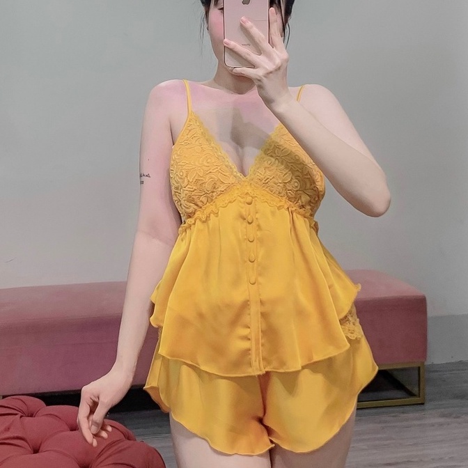 Đồ Ngủ 2 Dây - Đồ Ngủ Sexy Lụa Latin Mềm Mát Mặc Ngủ Thoải Mái Freesize - Linqu store