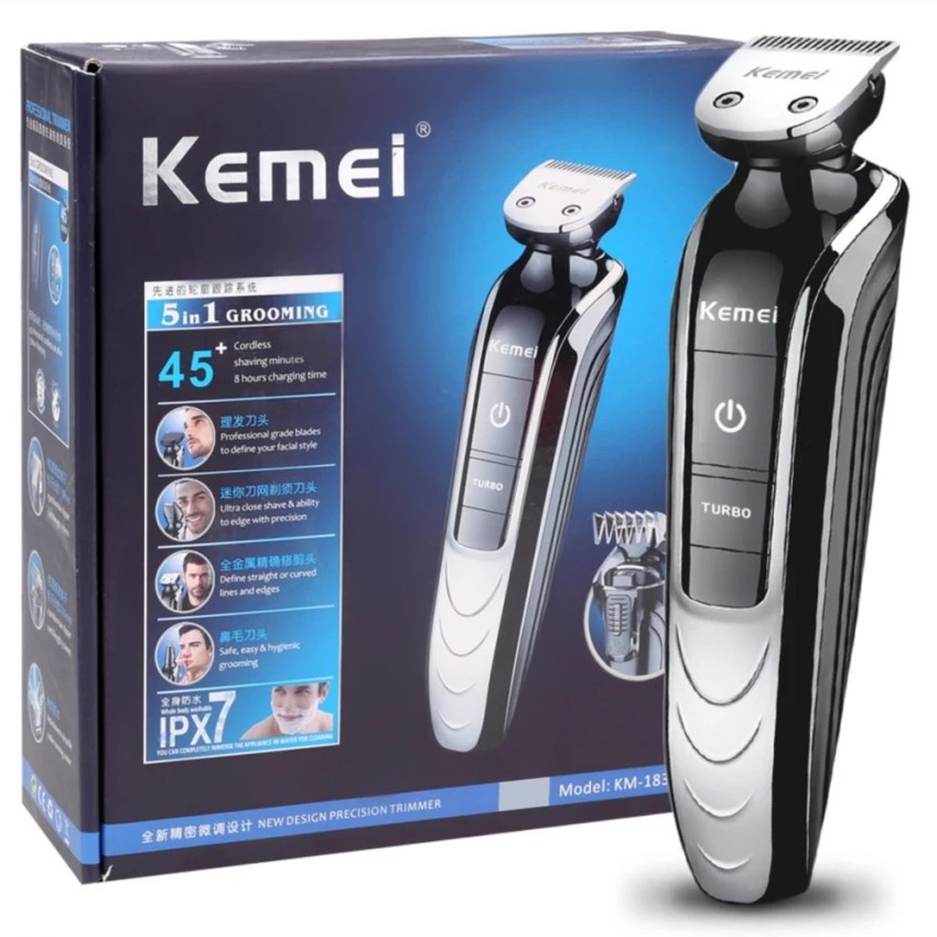 Bộ tông đơ Kemei 5 trong 1 sạc được không dây chuyên dụng